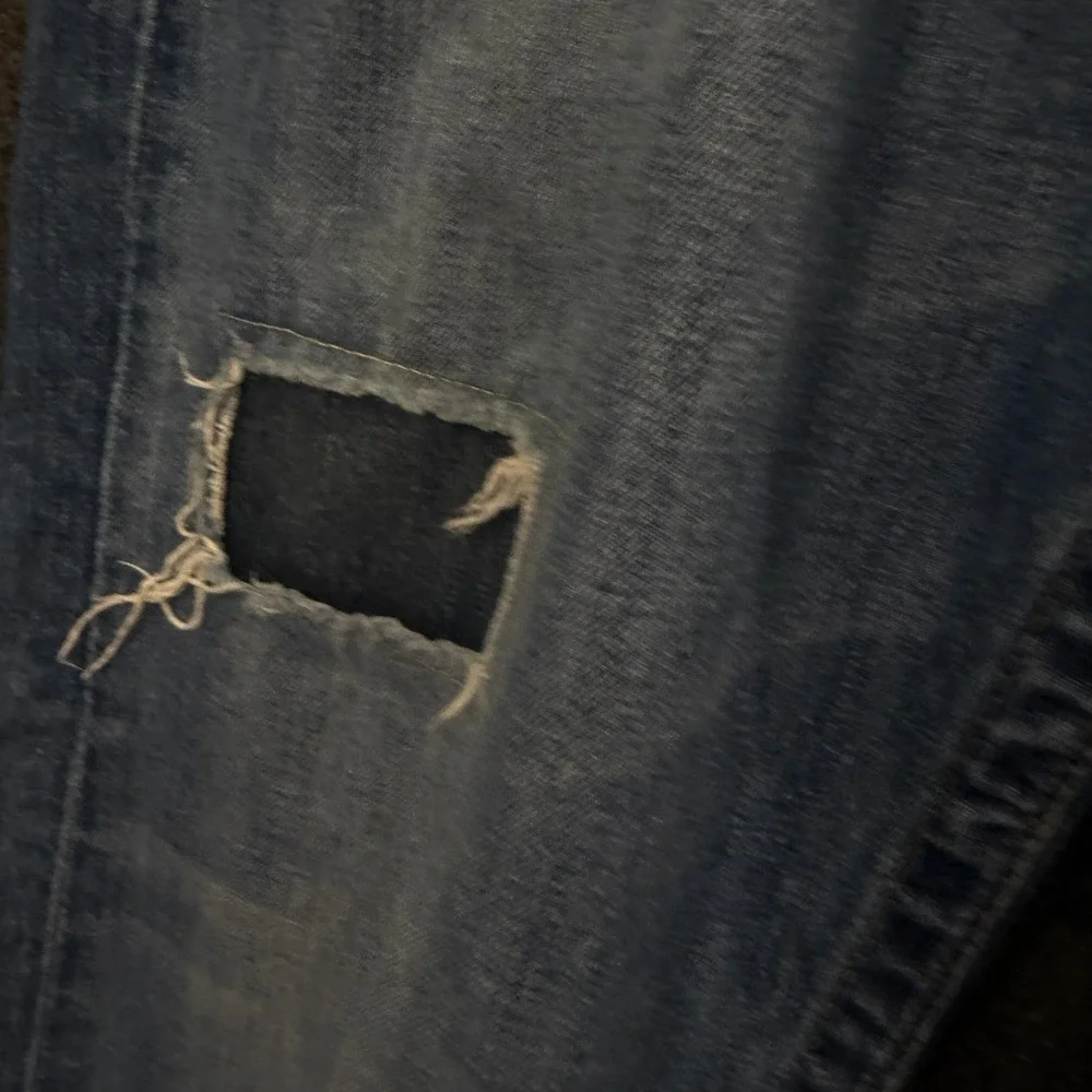 True Religion Vintage Straight Medium Wash Flap Pocket Jeans Size 36 Y2K Denim